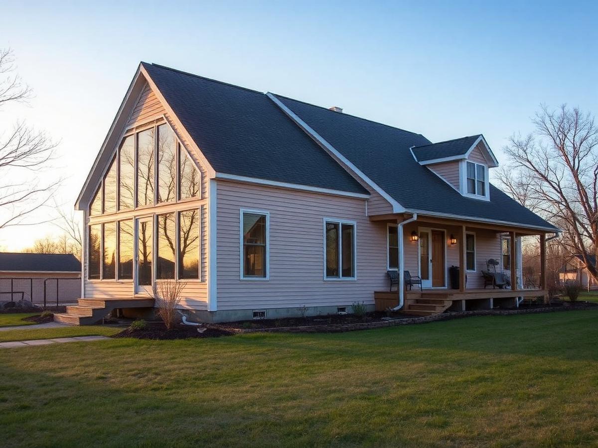 Home addition joined to an existing house